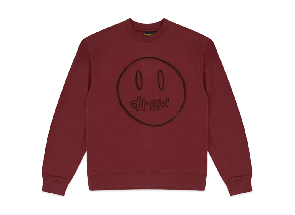 Drew House Sketch Mascot Crewneck "Burgundy"