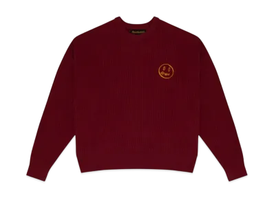 Drew House Sketch Mascot Waffle Sweater "Burgundy"