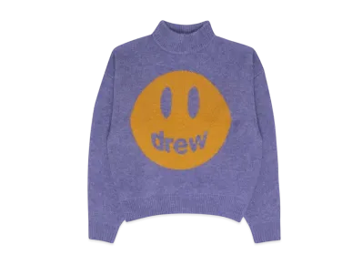 Drew House Mascot Funnel Neck Sweater "Heather Amethyst"