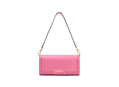 Jimmy Choo Diamond Mini Shoulder Calf Leather Mini Shoulder Bag "Candy Pink/Gold"