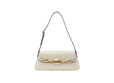 Jimmy Choo Diamond Shoulder East-West S Lizard Print Leather Mini shoulderbag "Bamboo/Gold"