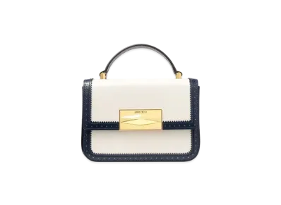 Jimmy Choo Diamond Top Handle Bag "Navy/Latte/Gold"