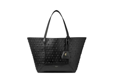 Jimmy Choo Diamond Tote/M Embossed Leather "Black"