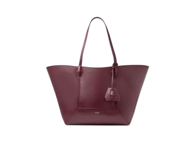 Jimmy Choo Diamond Tote/M Calf Leather Tote Bag "Garnet/Garnet"