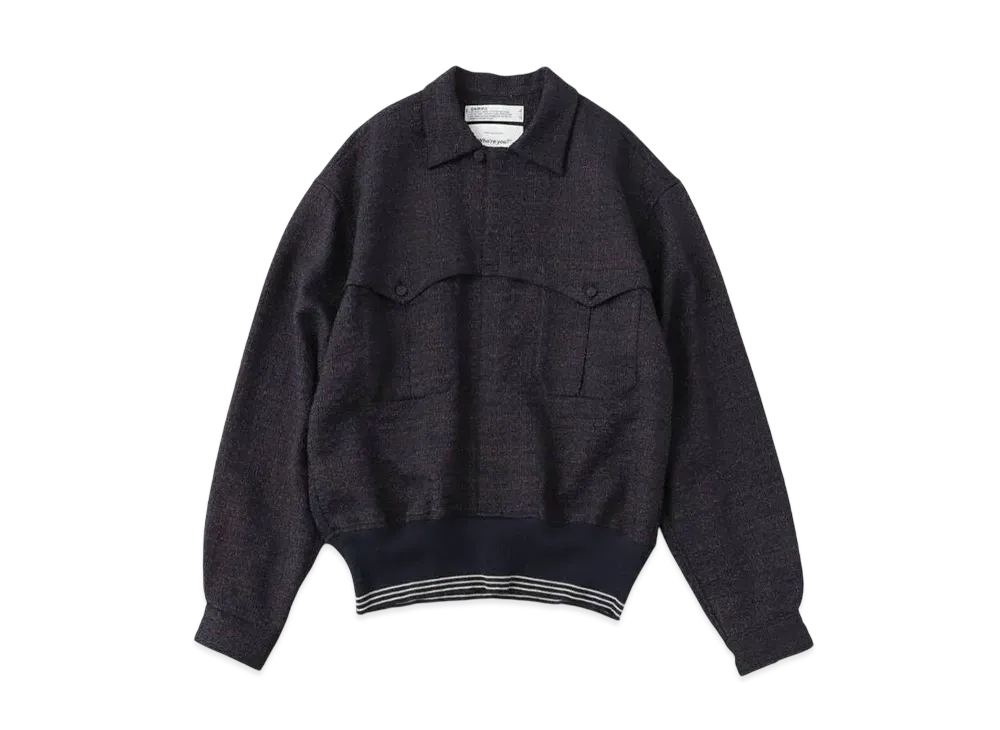 DAIRIKU Tweed Mountain Rib Shirt "Navy"