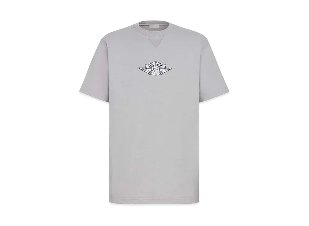 ディオール x エアジョーダン ウィングロゴ Tシャツ "グレー"