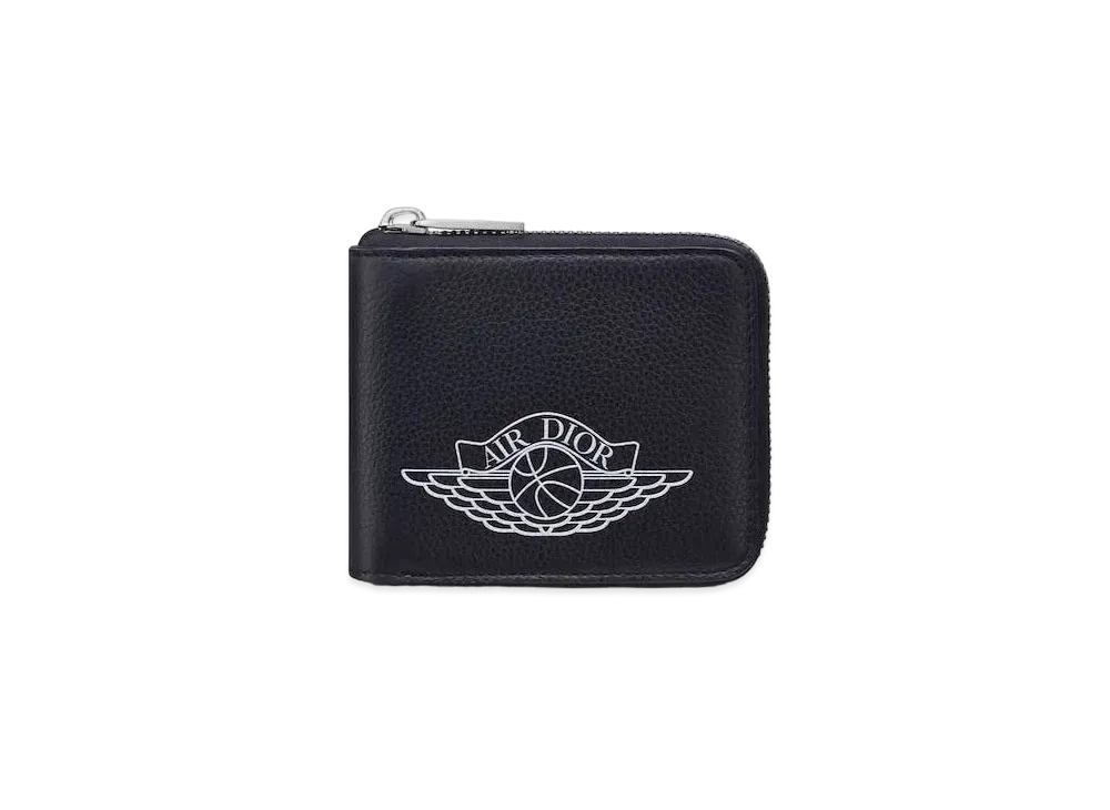 ディオール x エアジョーダン ウィングロゴ ジップ ウォレット "ネイビー"