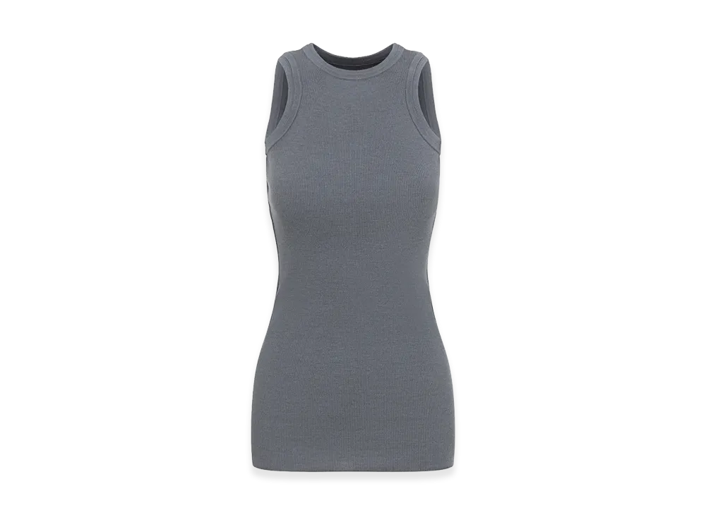 PHOEBE PHILO Women's Ribbed Tank Top "Fog"