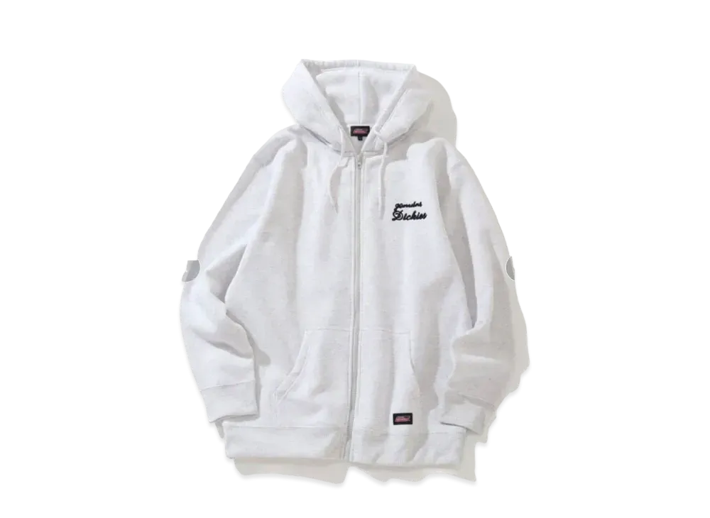 Dickies Genuine One-point embroidery full zip hoodie "Ash Gray"