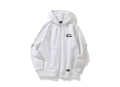 Dickies Genuine One-point embroidery full zip hoodie "Ash Gray"