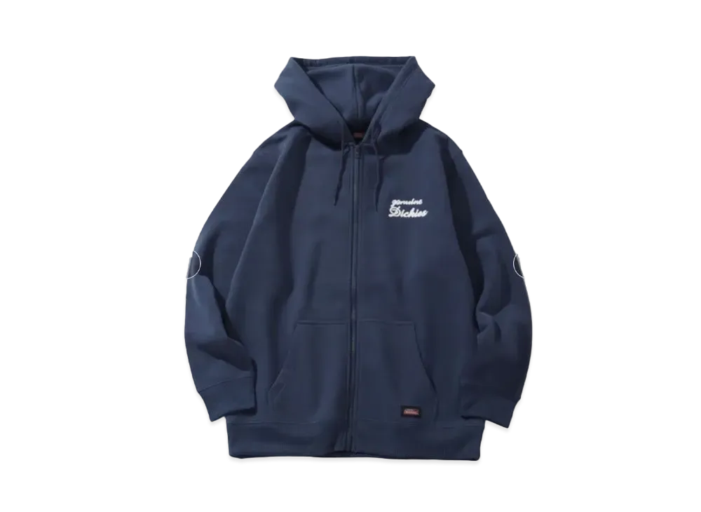 Dickies Genuine One-point embroidery full zip hoodie "Blue"