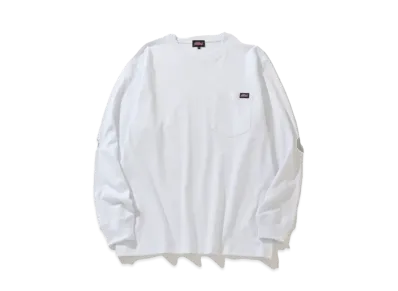 Dickies Genuine Long sleeve big silhouette pocket one-point T-shirt "White"