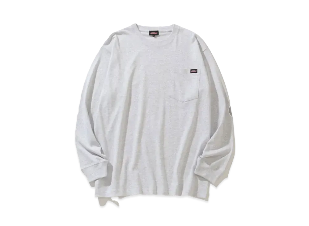 Dickies Genuine Long sleeve big silhouette pocket one-point T-shirt "Ash Gray"