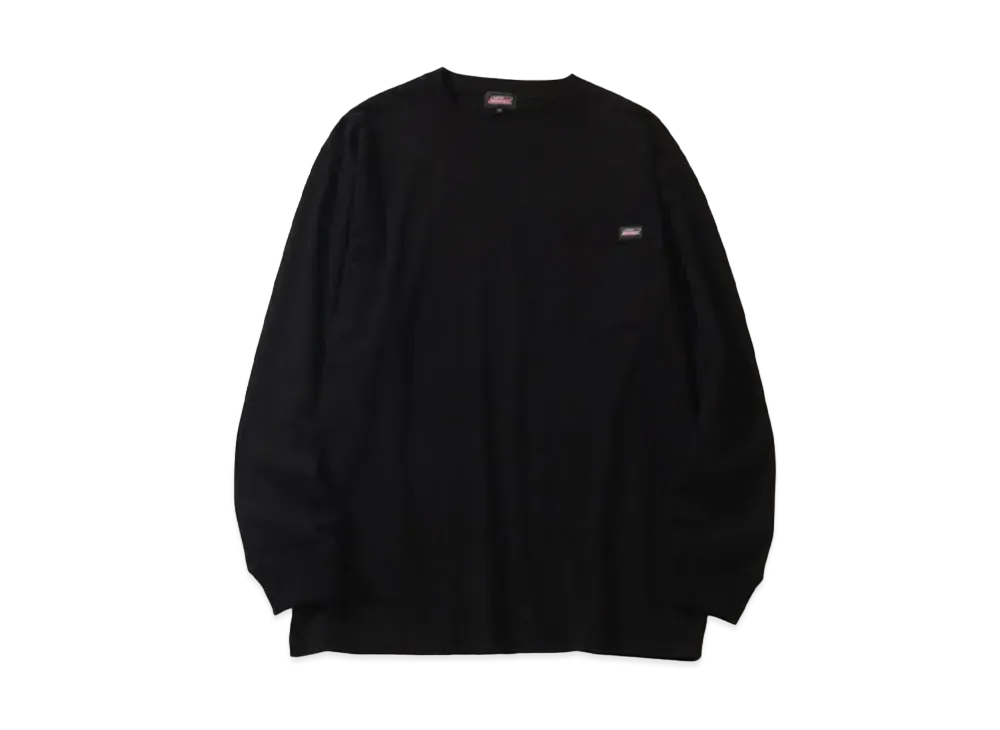 Dickies Genuine Long sleeve big silhouette pocket one-point T-shirt "Black"