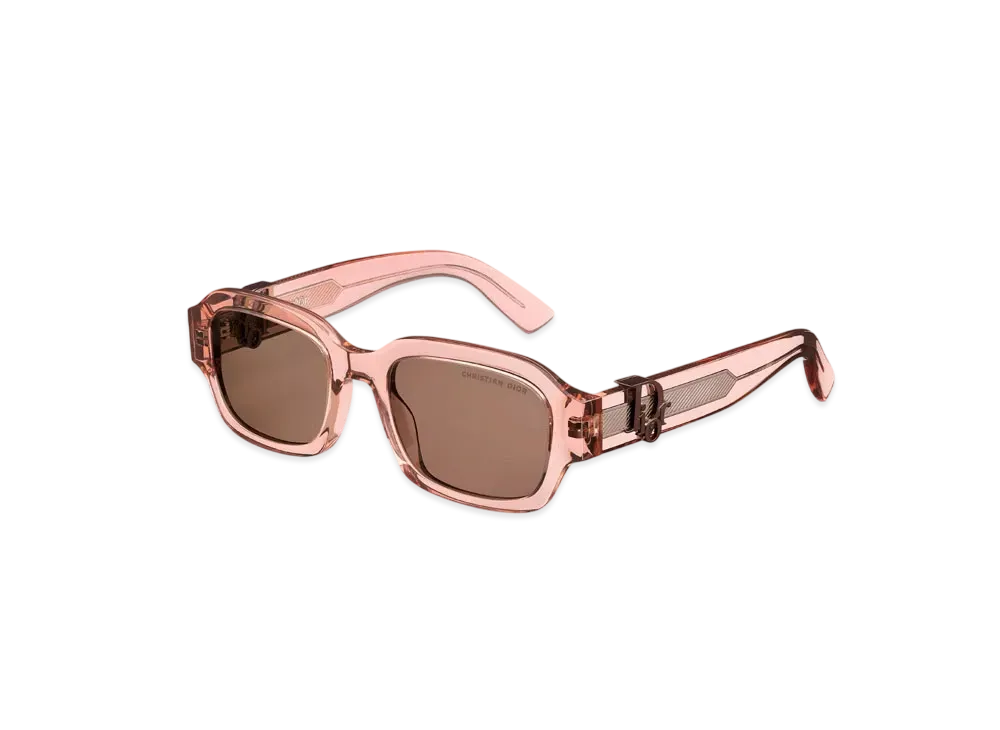 Dior x KAWS DiorOblique S2I Rectangular Sunglasses "Transparent Pink"