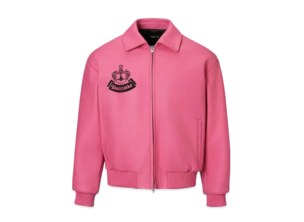 DONCARE Pink Leather Jacket "Pink"