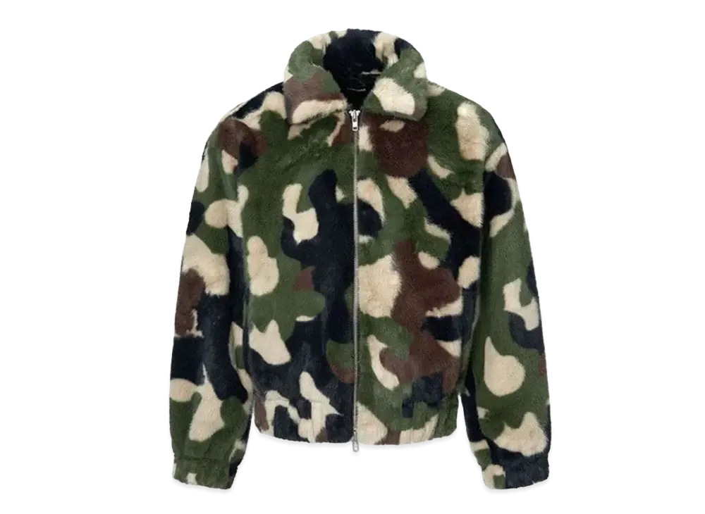 DONCARE Camo Faux-Fur Coat "Khaki"