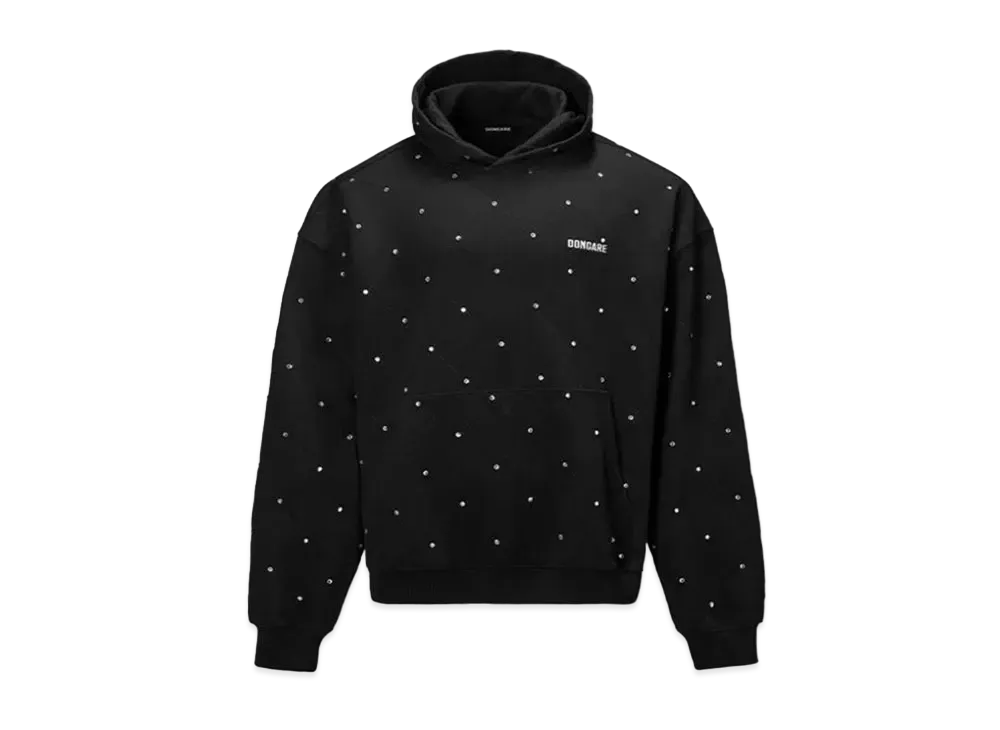 DONCARE Crystal Embellished Hoodie "Black"