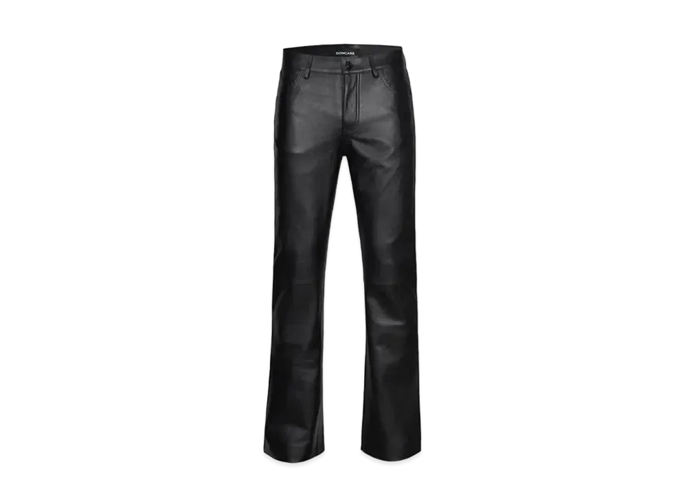 DONCARE Black Leather Pants "Black"