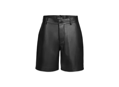 DONCARE Black Leather Shorts "Black"