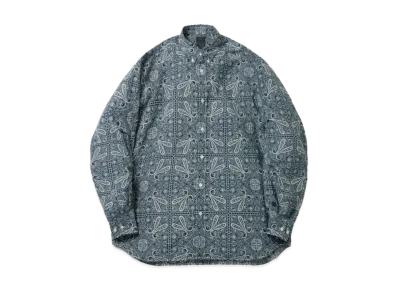 DAIWA PIER39 Tech Button Down Shirts L/S Paisley "Navy"