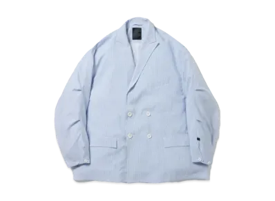 DAIWA PIER39 Tech Double-Breasted Jacket "Blue Stripe"