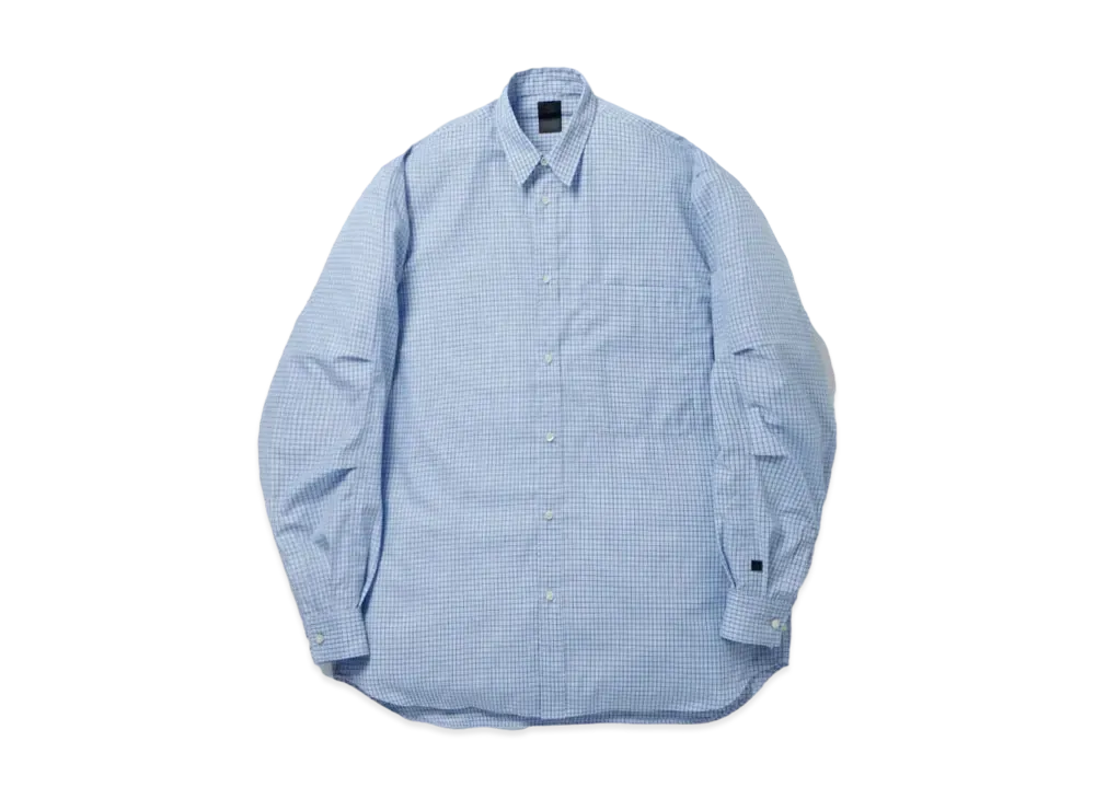 DAIWA PIER39 Tech Regular Collar Shirts L/S Tattersall "Sax Check"