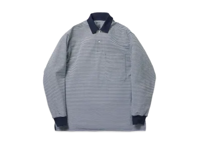 DAIWA PIER39 Tech Polo Shirts L/S "White x Navy Border"