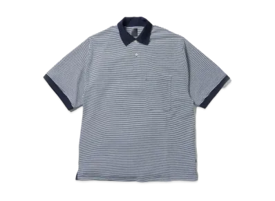 DAIWA PIER39 Tech Polo Shirts S/S "White x Navy Border"