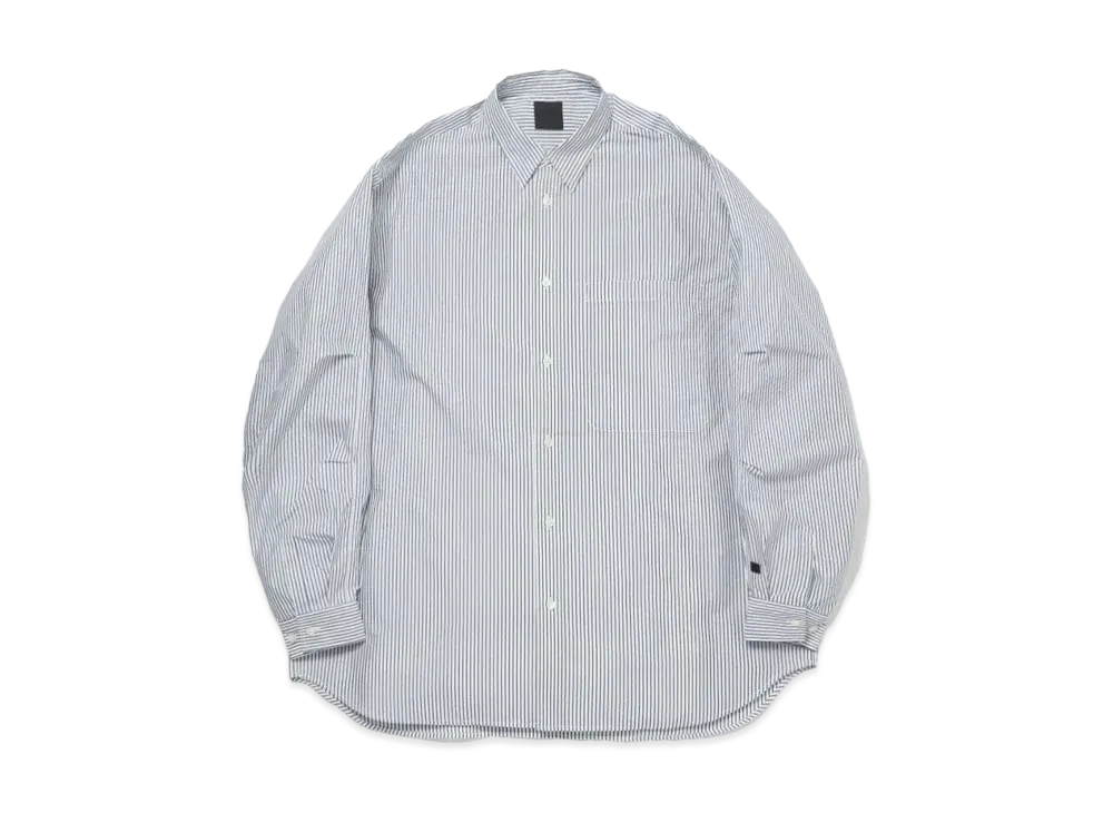 DAIWA PIER39 Tech Regular Collar Shirt L/S Stripe "WhitexNavy"
