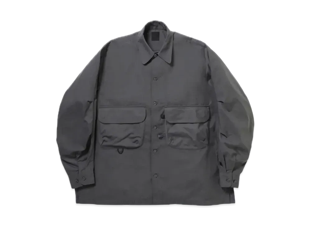 DAIWA PIER39 Tech Sports Open Collar Shirt L/S "Charcoal"