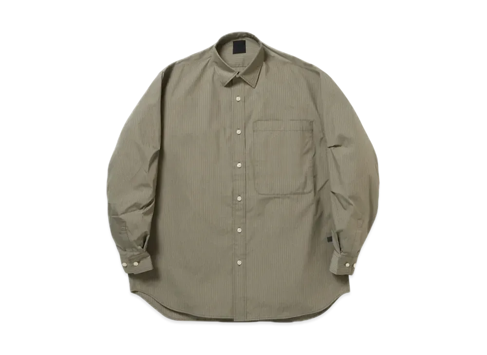 DAIWA PIER39 W's Tech Regular Stripe Shirt L/S "Wolf Gray"
