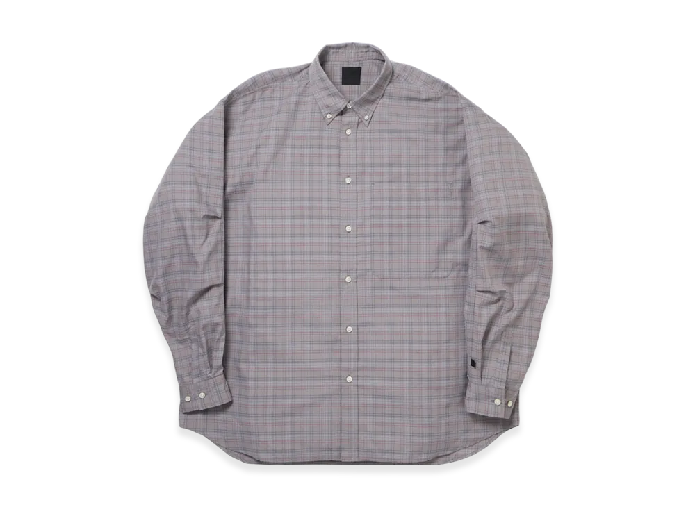DAIWA PIER39 Tech Button Down Shirt L/S Tattersall "Gray"