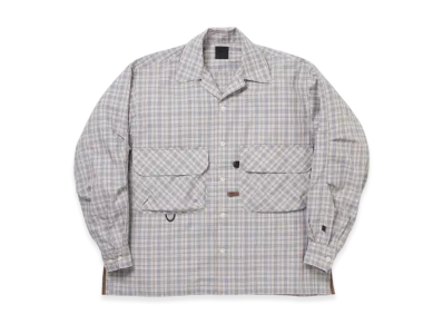 DAIWA PIER39 Tech Sports Open Collar Shirt L/S Nova Check "Beige"