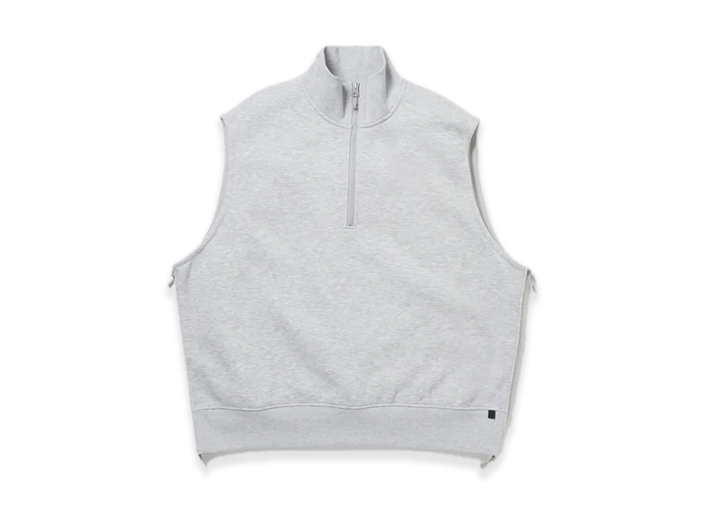 DAIWA PIER39 Tech Sweat Zip Vest Pullover "Heather Gray"