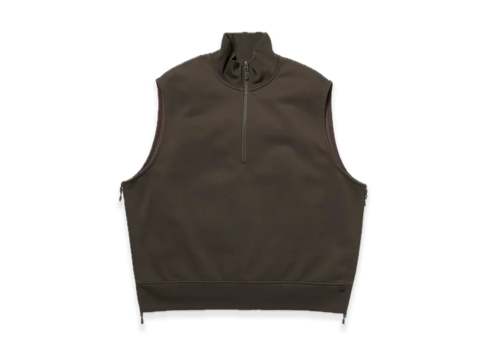 DAIWA PIER39 Tech Sweat Zip Vest Pullover "Brownkhaki"