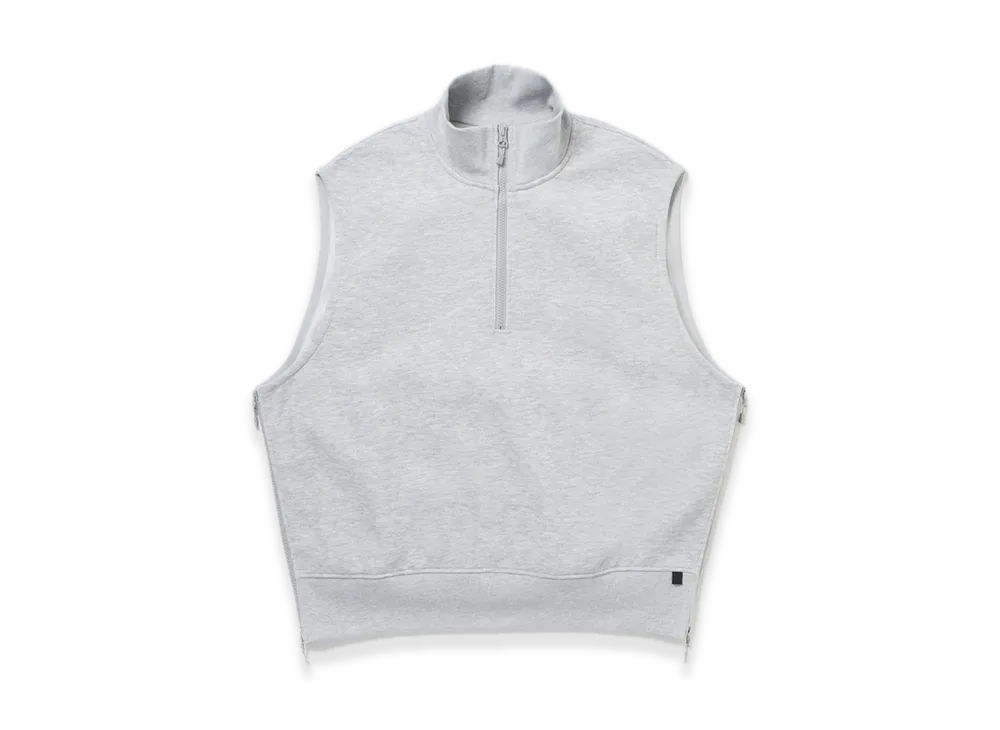 DAIWA PIER39 W's Tech Sweat Zip Vest Pullover "Heather Gray"