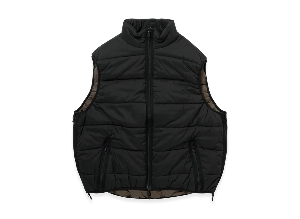DAIWA PIER39 Tech Reversible Climbers Puff Vest "Black x Brownkhaki"