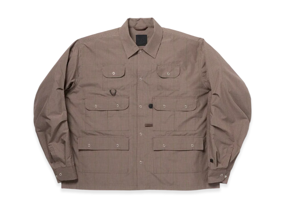 DAIWA PIER39 W'S Tech Multi Fishing Pocket Shirt L/S "Brown Gray"
