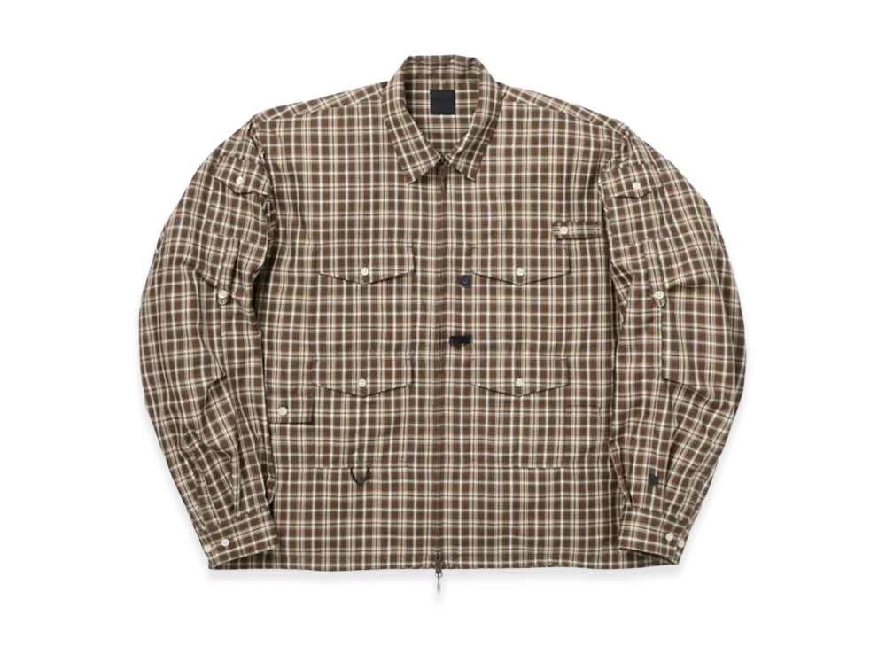 DAIWA PIER39 Tech Zip Angler Shirt L/S Plaids "Brown"