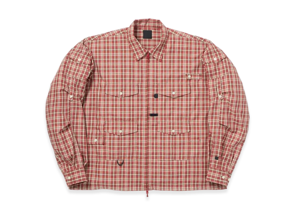 DAIWA PIER39 Tech Zip Angler Shirt L/S Plaids "Red"