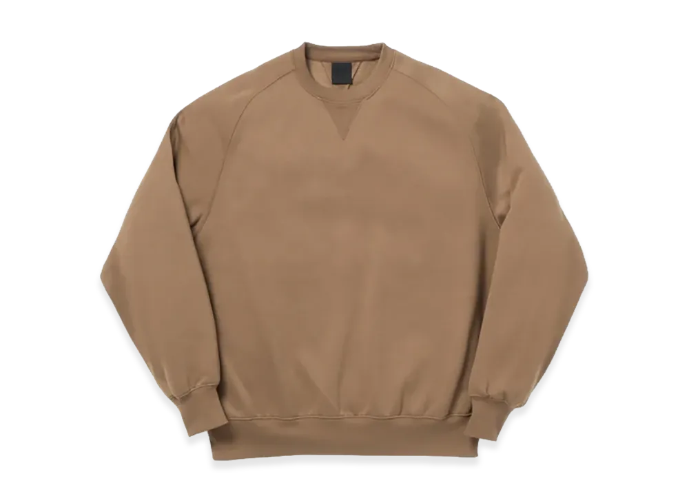 DAIWA PIER39 Women's Tech Sweat Crew Freedom Sleeve "Light Brown"