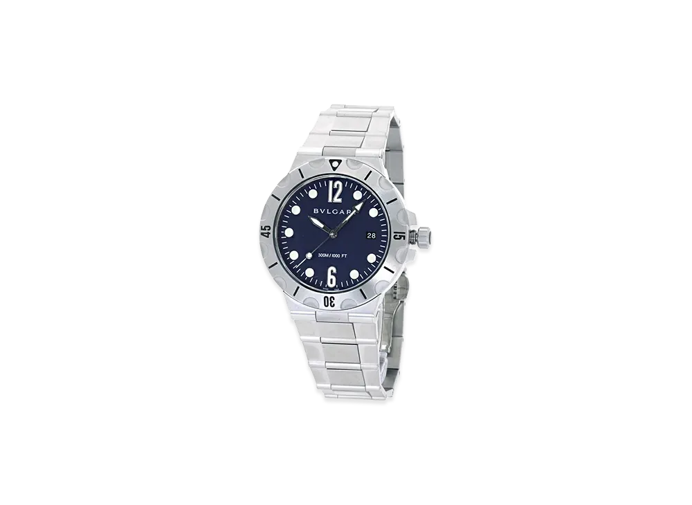 BVLGARI Diagono Professional Scuba Watch "Silver/Navy"