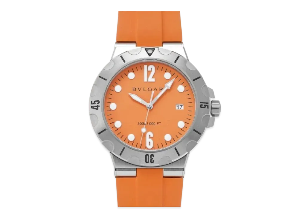 BVLGARI Diagono Professional Scuba "Orange/Stainless Steel/Rubber"