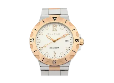 BVLGARI Diagono Scuba "Silver/Stainless Steel/Pink Gold"