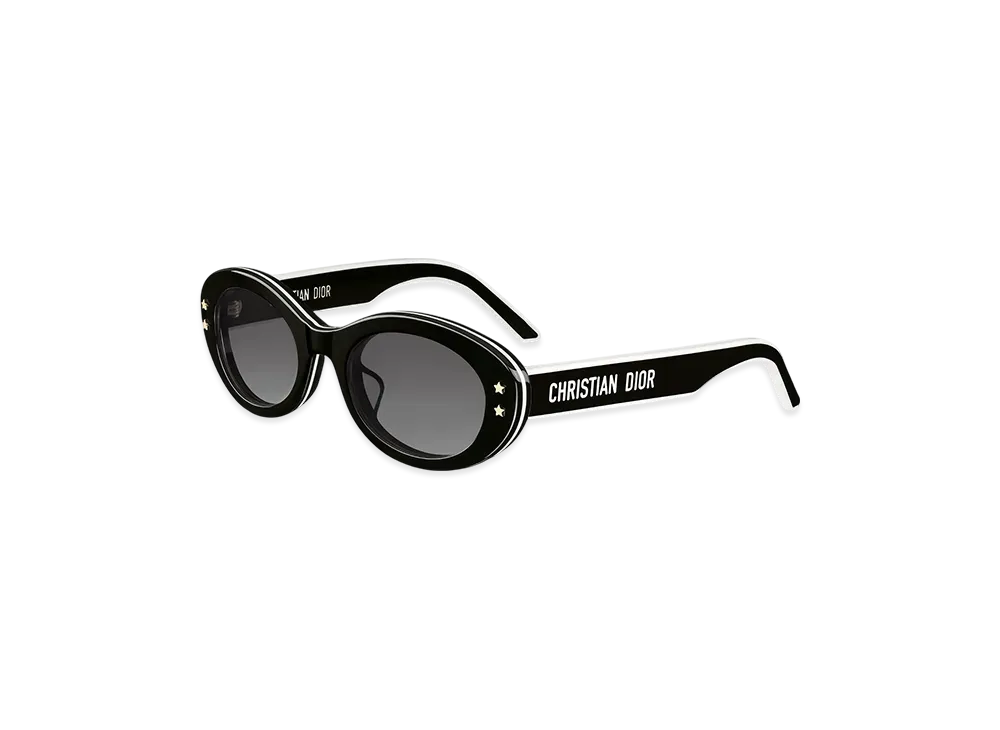 Dior DiorPacific B4F Oval Sunglasses "Black"