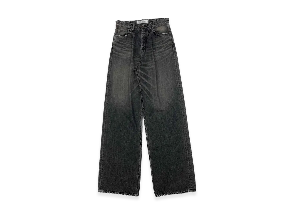 DAIRIKU Wide Vintage Denim Pants "Black"