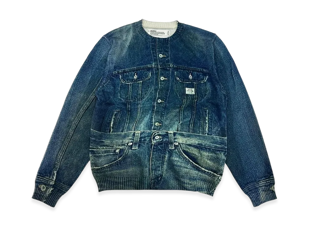 DAIRIKU Tuck In Denim Transcription Knit "Indigo"