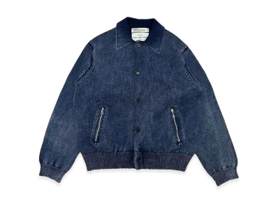 DAIRIKU Vintage Dyed Knit Jacket "Indigo"