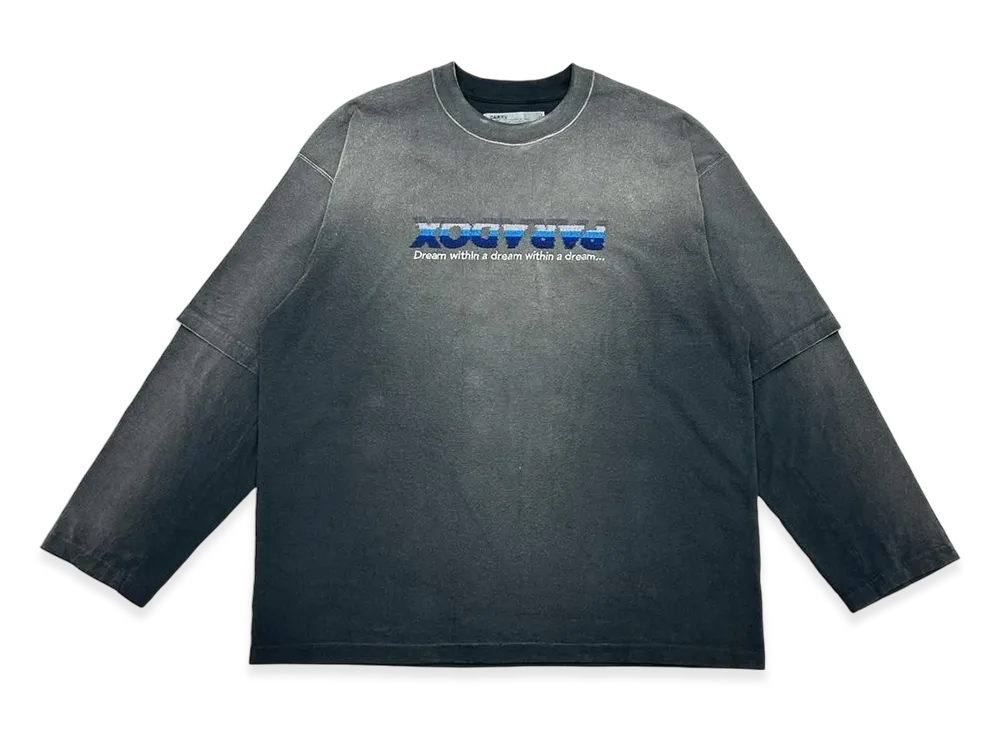 DAIRIKU Paradox Embroidery Switching Tee "Black"